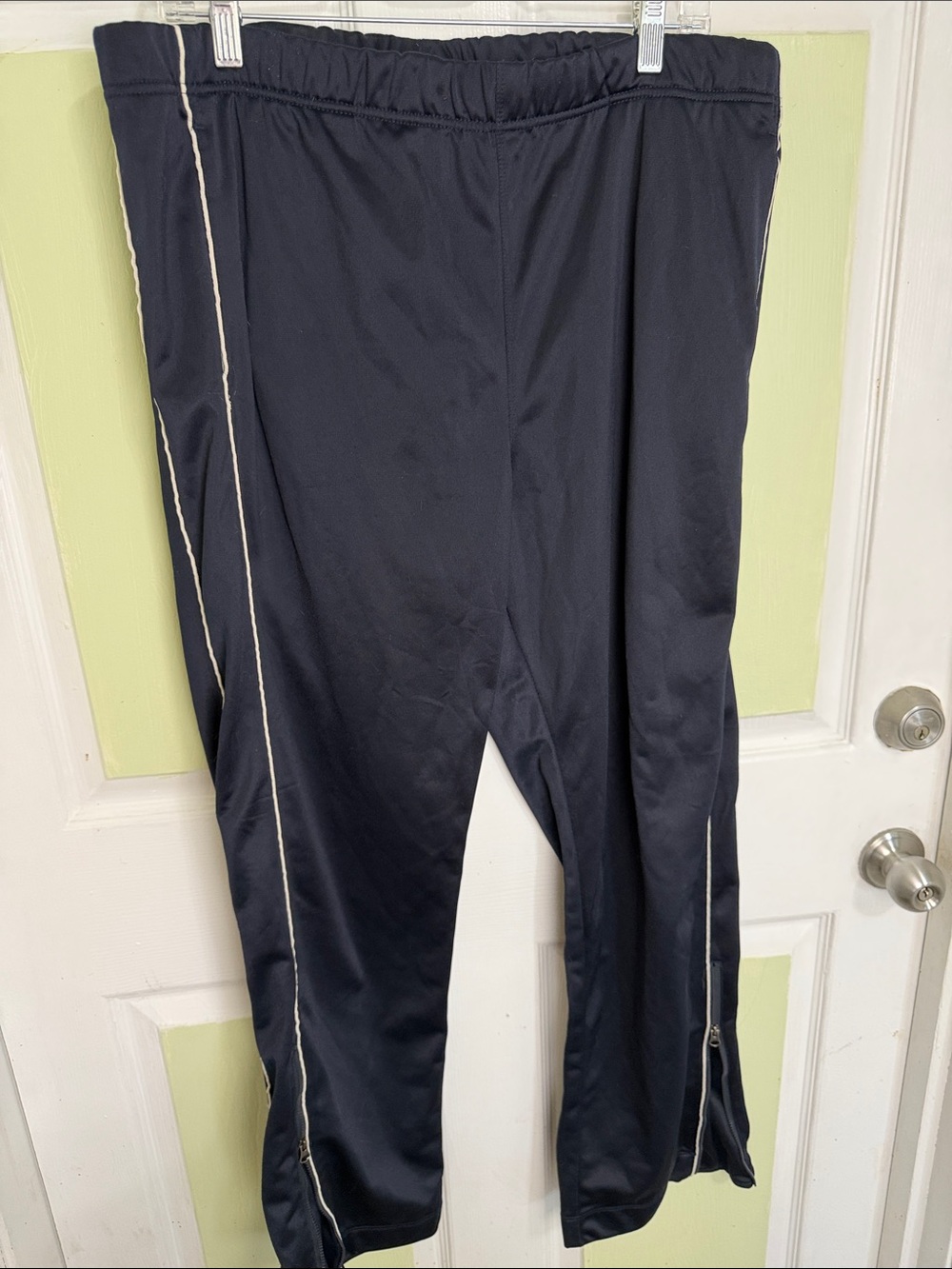 Banana Republic Navy Joggers with White Side Piping